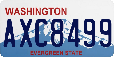 WA license plate AXC8499