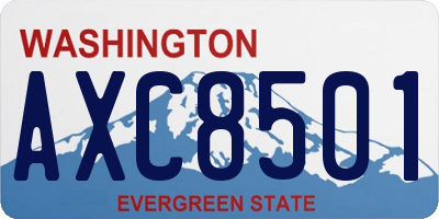 WA license plate AXC8501