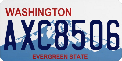 WA license plate AXC8506