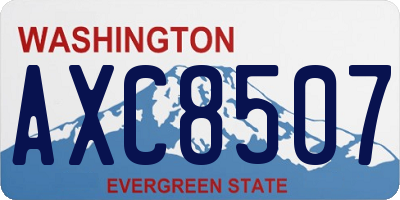 WA license plate AXC8507