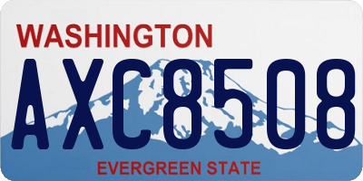 WA license plate AXC8508