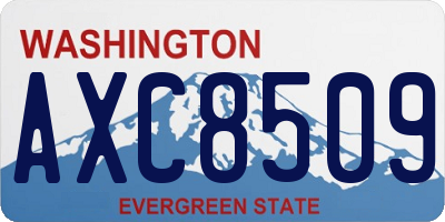 WA license plate AXC8509