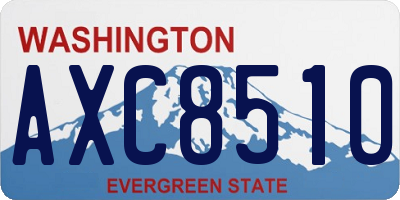 WA license plate AXC8510