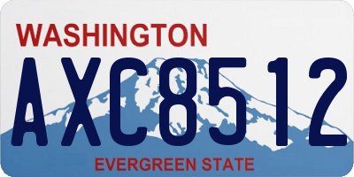 WA license plate AXC8512