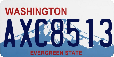 WA license plate AXC8513