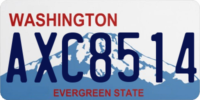 WA license plate AXC8514
