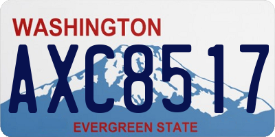 WA license plate AXC8517