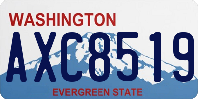 WA license plate AXC8519