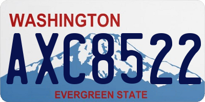 WA license plate AXC8522