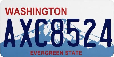 WA license plate AXC8524