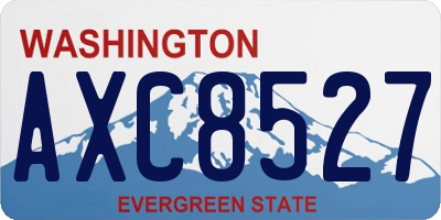 WA license plate AXC8527