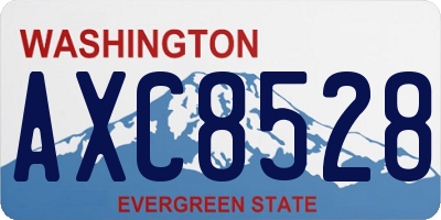 WA license plate AXC8528
