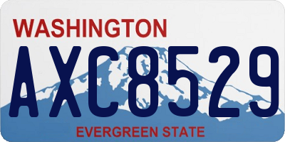 WA license plate AXC8529