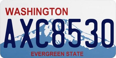 WA license plate AXC8530
