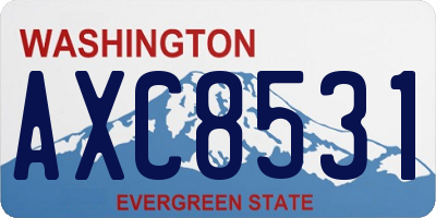 WA license plate AXC8531