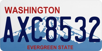 WA license plate AXC8532