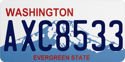 WA license plate AXC8533