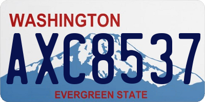 WA license plate AXC8537