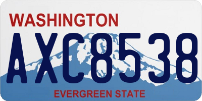 WA license plate AXC8538