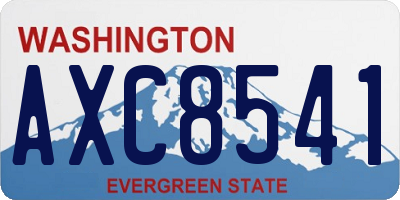 WA license plate AXC8541