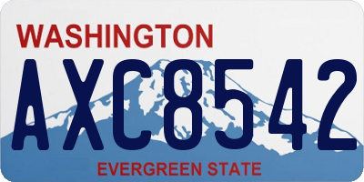WA license plate AXC8542