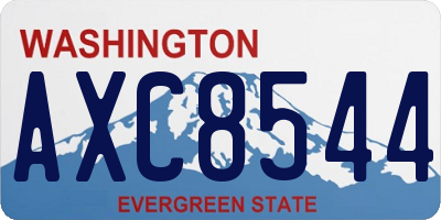 WA license plate AXC8544