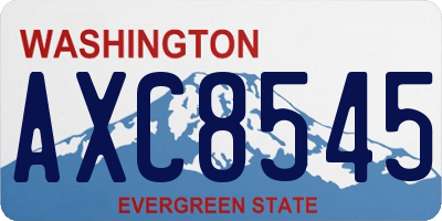 WA license plate AXC8545