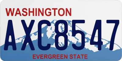 WA license plate AXC8547