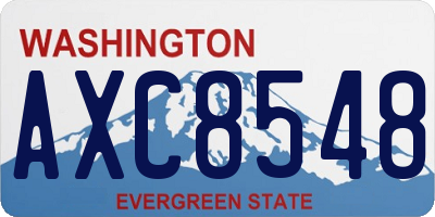 WA license plate AXC8548