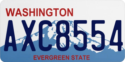 WA license plate AXC8554
