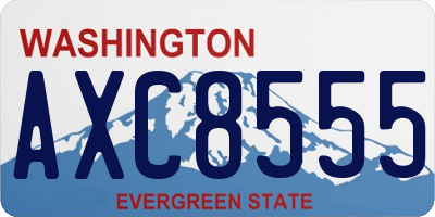 WA license plate AXC8555