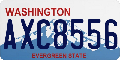 WA license plate AXC8556