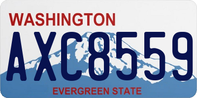 WA license plate AXC8559