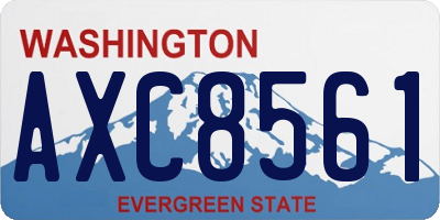WA license plate AXC8561
