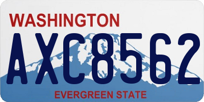 WA license plate AXC8562