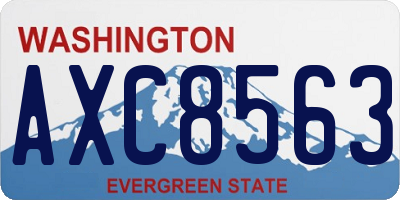 WA license plate AXC8563