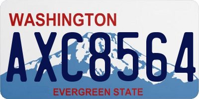 WA license plate AXC8564