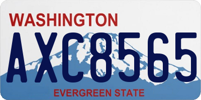 WA license plate AXC8565