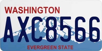WA license plate AXC8566