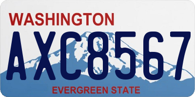 WA license plate AXC8567