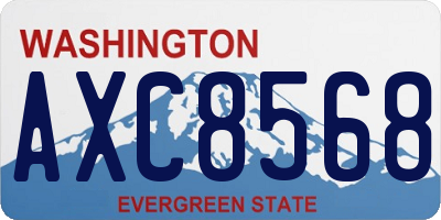 WA license plate AXC8568