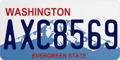 WA license plate AXC8569