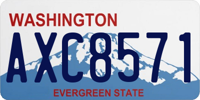 WA license plate AXC8571