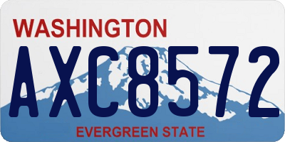 WA license plate AXC8572