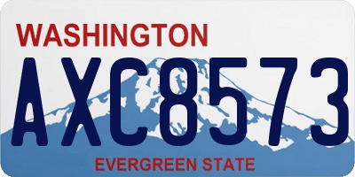 WA license plate AXC8573