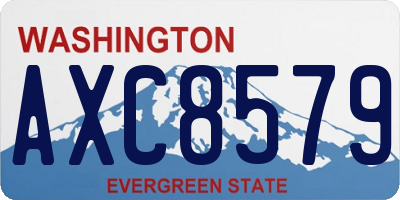 WA license plate AXC8579