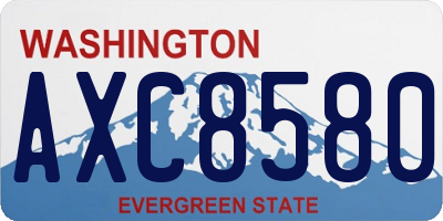 WA license plate AXC8580