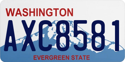WA license plate AXC8581