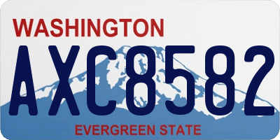 WA license plate AXC8582
