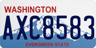 WA license plate AXC8583